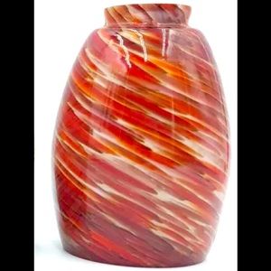 Vintage Murano Type Glass Swirl Pendant Ceiling Light Lamp Glass Shade